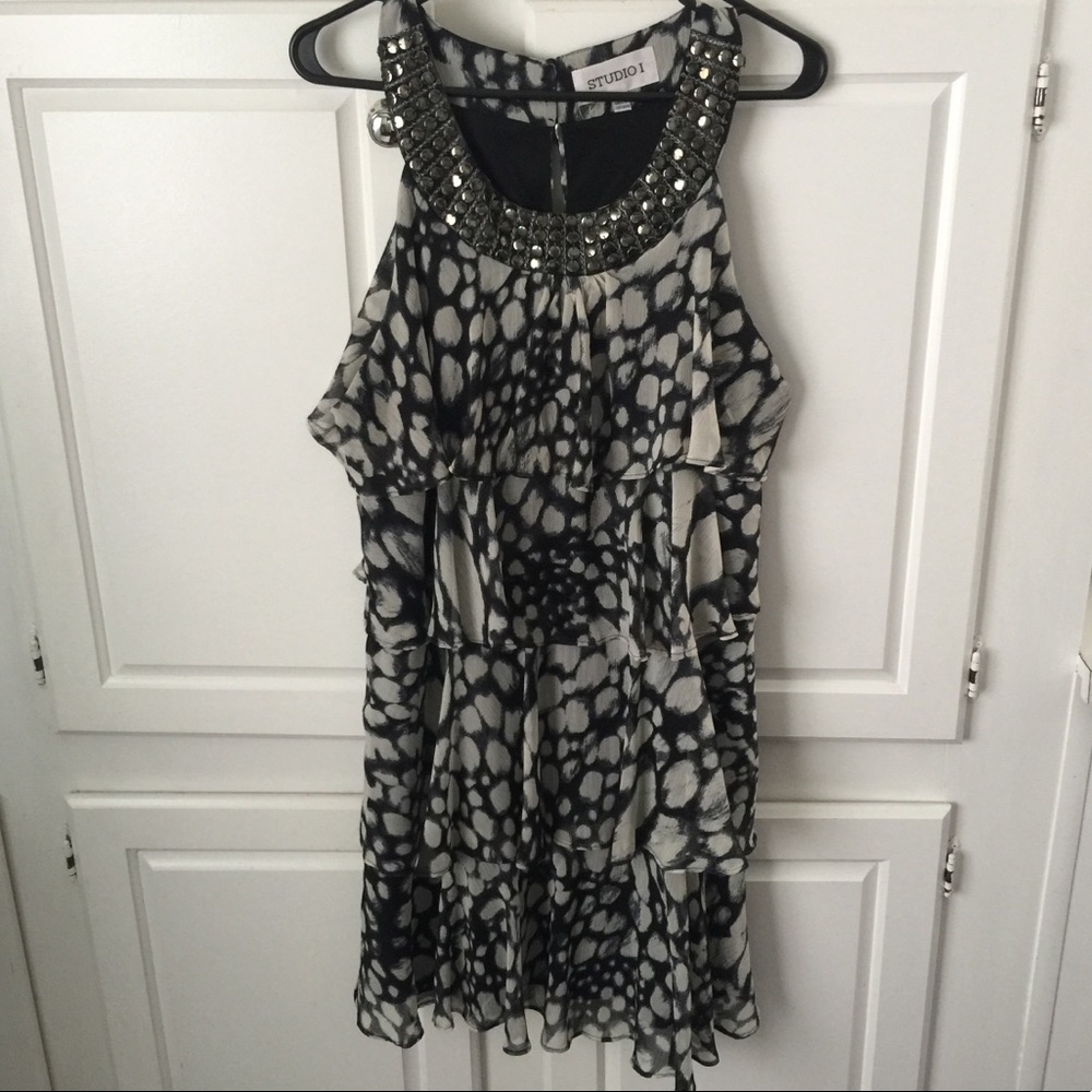 Beautiful black ruffled dress